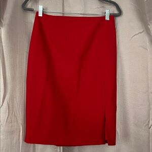WHBM - Elegant Red Pencil Skirt (2)